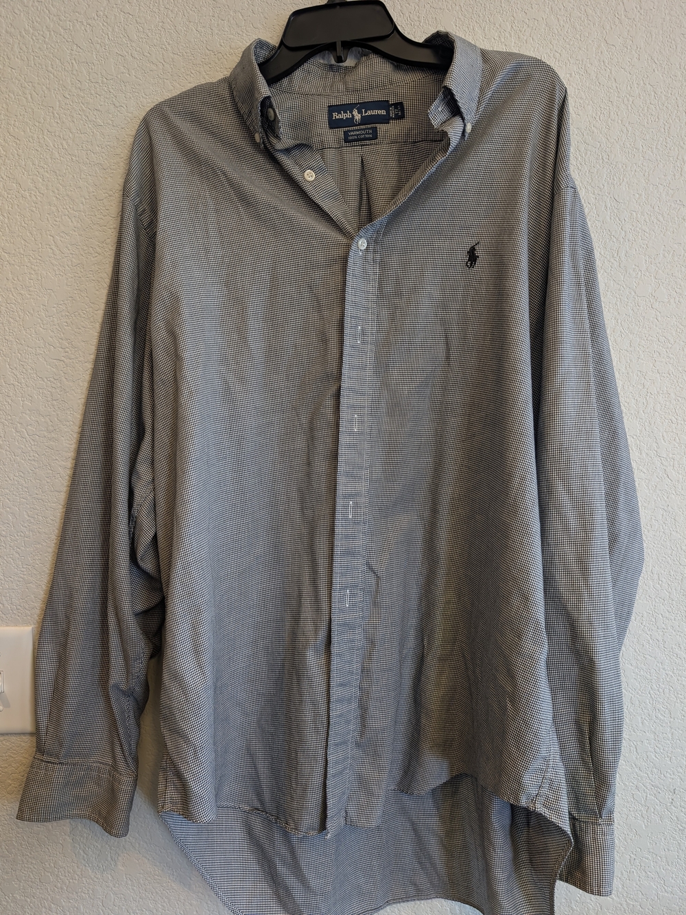 Ralph Lauren Sz 17 36/37 Men’s Office Long-Sleeve Button-Down Shirt - Gray